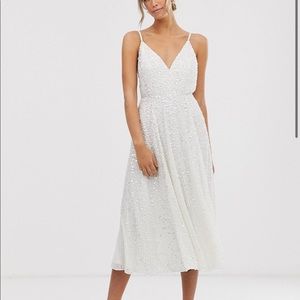 ASOS Eva embellished cami midi wedding dress